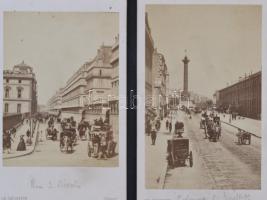 cca 1880 Párizs 13 db feliratozott, mozgalmas városképes fotó, Ch. Ségoffin, Párizs, 6x10 cm. / Pari...