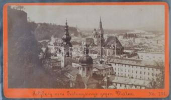 cca 1860-1880 Ausztria 25 db keményhátú fotó különböző városok képeivel Insbrucktól - Halstattig / c...