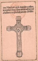 1915 Mindszentek napján a rákoskeresztúri temetőben kovácsolt kereszt a háború sújtottak javára. 20 fillér / WWI military charity postcard s: Vértes