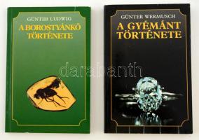 Wermusch, Günter: A gyémánt története; A borostyánkő története. Bp., 1987, 1988, Kossuth Könyvkiadó. Kiadói papírkötés, jó állapotban.
