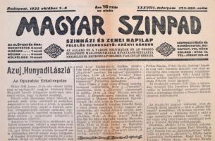 1928-1936 A Magyar Színpad c. újság 28 db száma