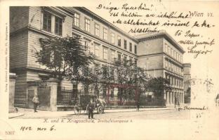 Vienna, Wien VI. K.und k. Kriegsschule, Dreihufeisengasse 4. / military school (EK)