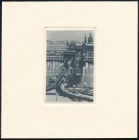 Budapest rézkarcok, három jelzett (Vagyóczky, Horváth,), papír, 6×11 cm