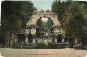 Vienna, Wien XIII. Schönbrunn, Römische Ruine / Roman ruins, B. K. W. II. 37 (kopott sarkak / worn corners)