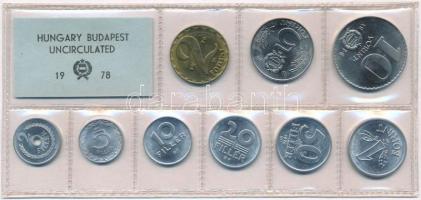 1978. 2f-10Ft 10db klf, érmés forgalmi sor fóliatokban T:1 Adamo FO11