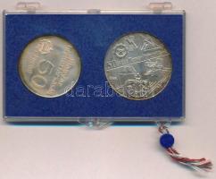 1974. 50Ft Ag + 100Ft Ag "MNB" pár, eredeti, plombált MNB plasztiktokban T:BU patina Adamo...