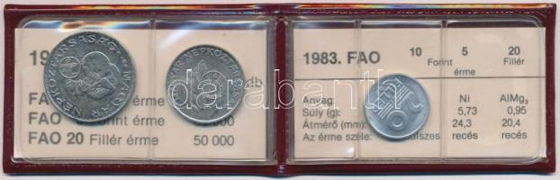1983. "FAO" sor 20f, 5Ft és 10Ft eredeti plasztikcsomagolásban, tanúsítvánnyal T:BU