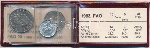 1983. "FAO" sor 20f, 5Ft és 10Ft eredeti plasztikcsomagolásban, tanúsítvánnyal T:BU