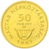 1961. 50Ft Au "Liszt Ferenc" (3.84g/0.986) T:1 / Hungary 1961. 50 Forint Au "Franz Li...