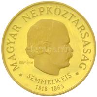 1968. 50Ft Au "Semmelweis Ignác" (4.21g/0.900) T:1 (eredetileg PP) / Hungary 1968. 50 Forint Au "Ignác Semmelweis" (4.21g/0.900) C:UNC (originally PP) Adamo EM29, Krause KM#583