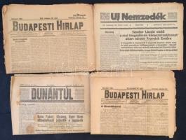 1920-1922 A Budapesti Hírlap 5 száma + A Dunántúl c. újság 2 száma + az Új Nemzedék c. újság egy száma.
