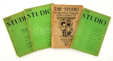 1914-1932 A The Studio c. művészeti szaklap 4 száma, benne speciálisan az üvegekkel, Felhőkarcolókkal foglalkozó szakcikkekkel