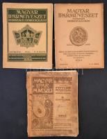 1900-1925 A Magyar Iparművészet c. újság 3 száma különböző évtizedekből