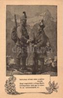 Lövész tábori lap. K.u.K. hegyivadász alakulat tagjai / WWI K.u.K. Jäger military postcard
