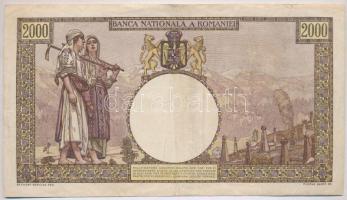 Románia 1943. 2000L vízjeles papír T:III
Romania 1943. 2000 Lei watermark paper C:F
Krause 54.a
