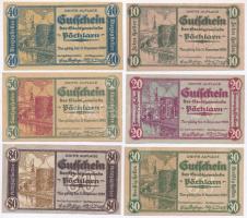Ausztria / Pöchlarn 1920. 10h-80h (6xklf) szükségpénz T:I-,II Austria / Pöchlarn 1920. 10 Heller - 80 Heller (6xdiff) necessity notes C:AU,XF