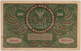 Lengyelország 1919. 500M vízjeles papír T:III,III-
Poland 1919. 500 Marek watermark paper C:F,VG
K...