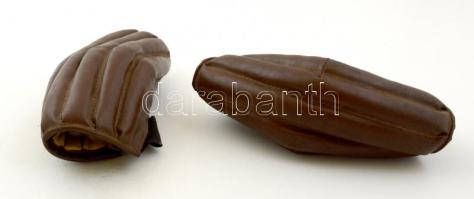 Egy pár régi bőr sport térdvédő / vintage leather kneecaps