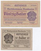 Ausztria / Mauthausen ~1918-1920. 10h + 50h + Pöchlarn 1920. 10h-80h (3xklf) szükségpénzek T:I-,II t...