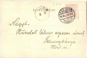 1899 Pozsony, Pressburg, Bratislava; Ferenciek tere, kiadja Schmidt Edgar / square (EK)