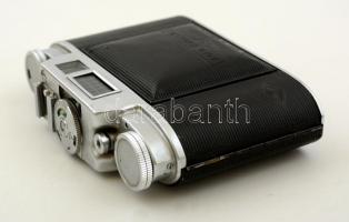 Agfa Isolette-L fényképezőgép, Agfa Color Apotar 1:4.5/85 objektívvel, saját bőr tokjában. /
Vintag...