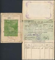 1928-1930 Ugyanazon személy három egymást követő évből származó vadászjegye + az Egervidéki Vadásztá...