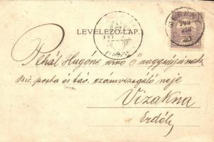 Merény, Nálepkovo; Városház, Szarvas Szálloda, Kunstanstalt Karls Schwidernoch / Hutel zum Hirschen ...