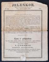 1835 A Jelenkor c. újság 18. száma benne I. Ferenc király halálhíréről szóló tudósítással