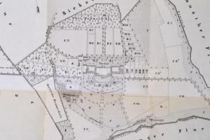 cca 1840 Hohenheim Württemberg térképe / Map of Hohenheim 40x30 cm