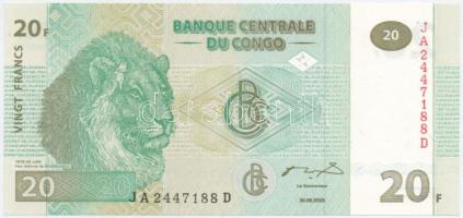 Kongói Demokratikus Köztársaság 2003. 20F T:I  Congo Democratic Republic 2003. 20 Francs C:UNC