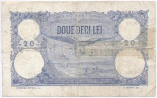 Románia 1926. 20L T:III,III- ragasztott, ly.
Romania 1926. 20 Lei C:F,VG sticked, hole
Krause 20