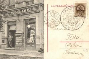 Szamosújvár, Gherla; Todorán Ede könyvnyomdája és saját kiadású reklám lapja / printing shop, owner, advertisement, &quot;1940 Szamosújvár visszatért&quot; So. Stpl  (EK)