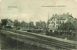 Csurgó, Osztálymérnökség és vasútállomás, kiadja Oszeszly M. (EK)