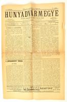 Hunyadvármegye, X. évf. 37. szám, 1911. szeptember 3., Szerk.: Dr. Tolnay Lajos, Déva, Hirsch Adolf, kissé szakadt állapotban. a címoldal szakadt.