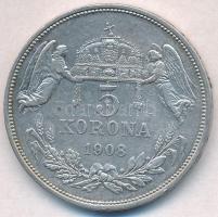 1908KB 5K Ag "Ferenc József" T:2,2- ph. 
Adamo K7