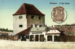 Kolozsvár, Cluj; A régi bástya, Voith Tivadar és Streck József üzletei, Keszey Albert kiadása / bastion, shops, TCV card (kis szakadás / small tear)