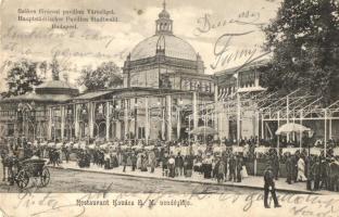 Budapest XIV. Kováts E. M. vendéglője a székesfővárosi pavilonban a Városligetben (Rb)