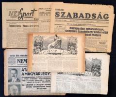 1904 - 1948 Vasárnapi újság (2×), Népsport, Szabadság, Nemzeti újság számai, összesen 5 db