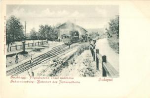 Budapest XII. Svábhegy, Fogaskerekű vasút indóháza, vasútállomás, Divald Károly 156. sz.