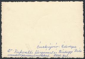 1944 Érsekújvár, Kukorelly György (?-?) Nyitra és Pozsony k. e. e. vármegyék főispánja és Bánhegyi B...