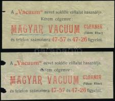 cca 1900 Budapest, Magyar Vacuum Cleaner (Vákum kliner) szecessziós reklám nyomtatvány félbehajtva, ...