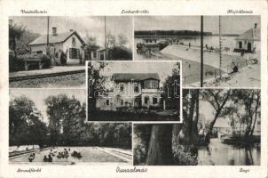 Dunaalmás, vasútállomás, Lenhardt-villa, hajóállomás, Zugó