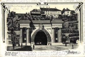 Budapest I. Alagút, Art Nouveau, litho (EB)