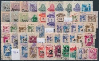 Háború utáni okmánybélyeg tétel 2 stecklapon (8.000)