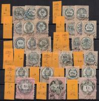 1880 Kb. 75 db magyar okmánybélyeg