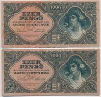 1945. 1000P (4x) sorszámkövetők (2+2) T:I-,II