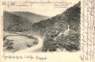 Kassa, Kosice; Kassabélai út emlékkereszttel; Nyulászi Béla / road with memorial cross