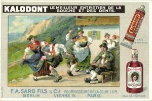 Kalodont toothpaste advertisement, folklore, F. A. Sarg fils & Cie Serie 104. litho