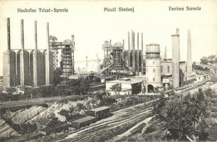 Triest, Hochofen Triest-Servola / Plauzi Skedenj / Ferriera Servola / blast furnace, cast iron factory, Verlag Th. Müller (EK)