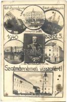 1940 Szatmárnémeti visszatért, Satu Mare; Horthy Miklós. Foto Kósa, So. Stpl (EB)